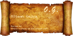 Oltean Gejza névjegykártya